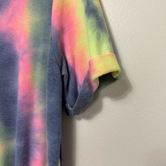 Jodifl Rainbow Tie Dye V-Neck Casual Tunic Top Women’s Size Medium Oversized - Picture 5 of 10